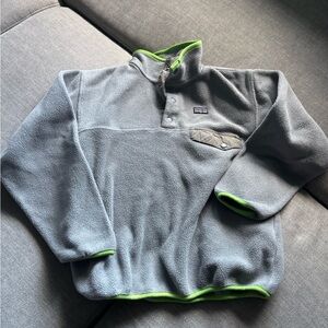 Patagonia Gray Fleece with Lime Accents